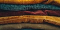 Neatly folded corduroy trousers , concept of Organized clothing Royalty Free Stock Photo