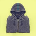 Neatly folded men's hoodies