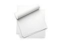 A neatly folded stack of pristine white paper sheets on a clean surface Royalty Free Stock Photo