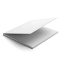 A neatly folded white paper sheet displayed against a plain background Royalty Free Stock Photo