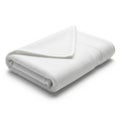 Neatly Folded White Terry Cloth Towel on White Background fabric textile Royalty Free Stock Photo