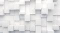 Neatly Organized 3D Blocks Creating a White Tech Wallpaper AI Generated