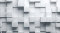 Neatly Organized 3D Blocks Creating a White Tech Wallpaper AI Generated