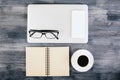 Neatly organized items on table Royalty Free Stock Photo