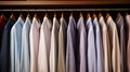 Neatly organized mens dress shirts