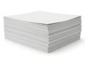 Stack of white printer paper on white background isolated on white background Royalty Free Stock Photo