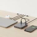Sleek minimalist setup emphasizes efficient and organized tech use in a Royalty Free Stock Photo