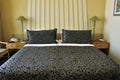 Neatly set double bed