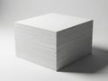 Stack of pristine white paper sheets isolated on white background Royalty Free Stock Photo