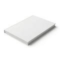 A neatly stacked pile of blank white paper sheets on a white background Royalty Free Stock Photo