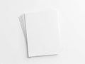 Stack of blank white paper sheets on a plain surface isolated on white background Royalty Free Stock Photo