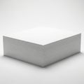 A neatly stacked pile of plain white paper sheets displayed against a neutral background. The edges Royalty Free Stock Photo