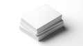Stack of Blank White Paper Sheets Isolated on a Clean White Background