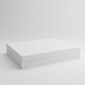 A neatly stacked pile of white paper sheets on a flat surface. The stack consists of Royalty Free Stock Photo