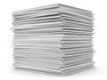 A neatly stacked pile of white paper sheets Royalty Free Stock Photo