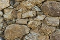 Neatly stacked rough cut stone wall seamless texture background Royalty Free Stock Photo