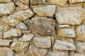 Neatly stacked rough cut stone wall seamless texture background Royalty Free Stock Photo