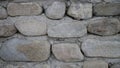 Neatly stacked rough cut stone wall seamless texture background Royalty Free Stock Photo