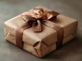 Neatly wrapped present with bow Royalty Free Stock Photo