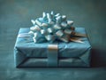 Neatly wrapped present with bow Royalty Free Stock Photo