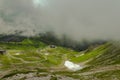 Nebelhorn, middle station of the cable railway Royalty Free Stock Photo