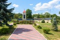 Neberdzhaevskaya, Russia - Jul 24, 2021: A memorial garden in memory of those killed during the Great Patriotic War, established
