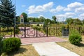 Neberdzhaevskaya, Russia - Jul 24, 2021: A memorial garden in memory of those killed during the Great Patriotic War, established