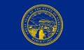 Nebraska flag. Vector illustration. United States of America