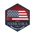 nebraska label. Vector illustration decorative design