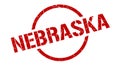 Nebraska stamp. Nebraska grunge round isolated sign.