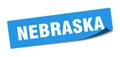 Nebraska sticker. Nebraska square peeler sign.