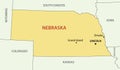 Nebraska - vector - state of USA