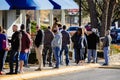 Nebraska Voters Lining Up at Polling Station