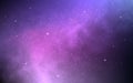 Nebula background. Cosmic stardust effect. Cosmos fantasy design. Glowing clouds with bright stars. Color universe with Royalty Free Stock Photo