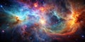 Nebula on a background of outer space Generative By AI Royalty Free Stock Photo