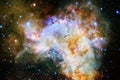 Nebula, cluster of stars in deep space. Elements of this image furnished by NASA Royalty Free Stock Photo