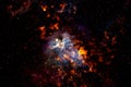 Nebula, cluster of stars in deep space. Elements of this image furnished by NASA Royalty Free Stock Photo