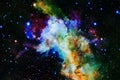 Nebula, cluster of stars in deep space. Elements of this image furnished by NASA Royalty Free Stock Photo
