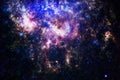 Nebula, cluster of stars in deep space. Elements of this image furnished by NASA Royalty Free Stock Photo