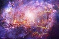 Nebula, cluster of stars in deep space. Elements of this image furnished by NASA Royalty Free Stock Photo