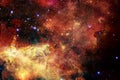 Nebula, cluster of stars in deep space. Elements of this image furnished by NASA Royalty Free Stock Photo