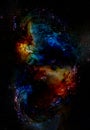 Nebula, Cosmic space and stars, blue cosmic abstract background. Elements of this image furnished by NASA. Royalty Free Stock Photo