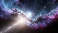 Nebula and galaxies in space. Abstract cosmos background with colorful sky Royalty Free Stock Photo