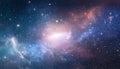 Nebula and galaxies in space. Abstract cosmos background Royalty Free Stock Photo