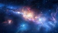 Nebula and galaxies in space. Abstract cosmos background Royalty Free Stock Photo