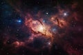 Nebula and galaxies in space. Elements of this image furnished by NASA. A breathtaking image of a vast galaxy at night, with a Royalty Free Stock Photo