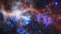 Spiral galaxy in deep space. Elements of this image furnished by NASA. Royalty Free Stock Photo