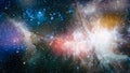 Nebula and galaxies in space. Elements of this image furnished by NASA. Royalty Free Stock Photo