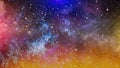 Nebula and galaxies in space.Planet and Galaxy - Elements of this Image Furnished by NASA Royalty Free Stock Photo