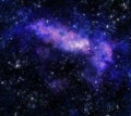 Nebula gas cloud in deep outer space Royalty Free Stock Photo